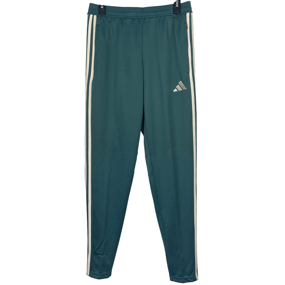 NEW Adidas Tiro 25 Essentials Track Pants Mens M Performance 3 Stripe Teal *read